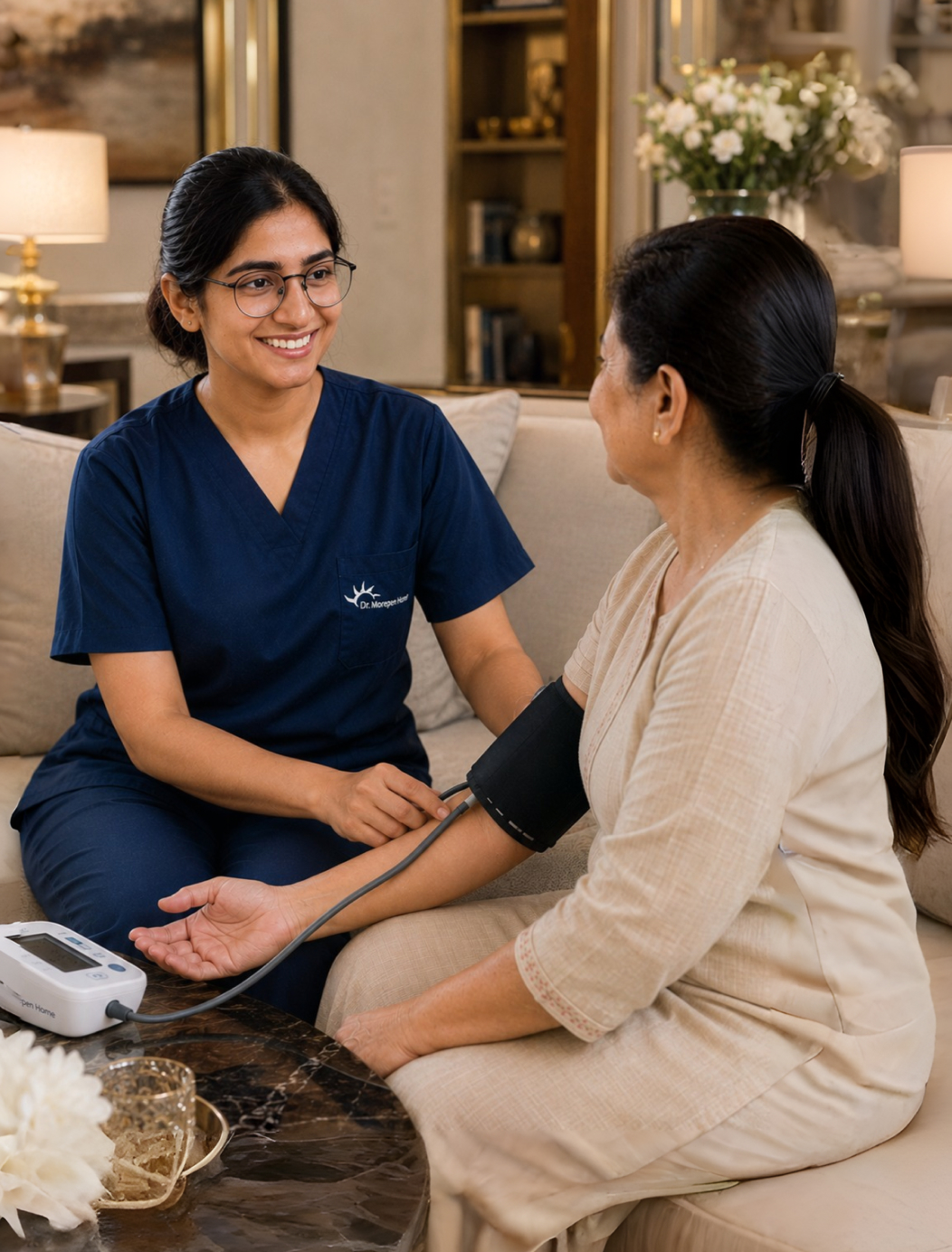 Doctor consulting with elderly patient